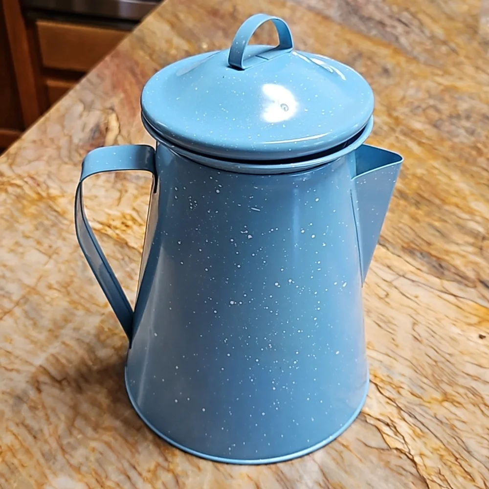 TELEFLORA's Vintage Smowman Metal coffee pot